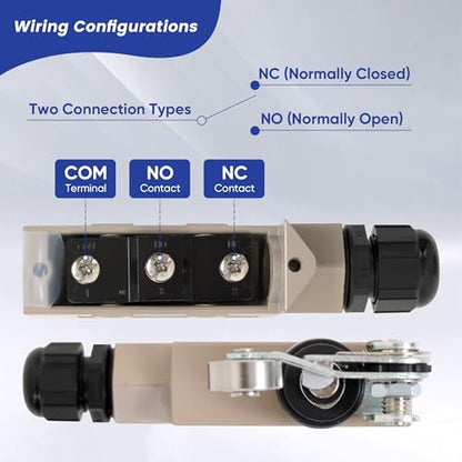 CNTD TZ-6104 15A Heavy Duty Micro Switch Roller Plunger - style: TZ-6104