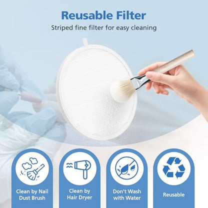 4 Pack Nail Dust Collector Replacement Filter for MelodySusie SPro/ XC320J