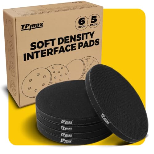TPmax 6 Inch Sanding Interface Pads Hook & Loop Foam Buffer Pads for Orbital Sander 5 Pack - size: No Hole
