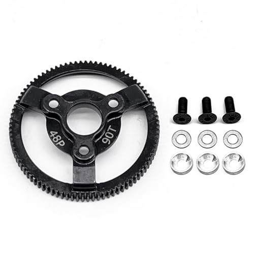 90T 48P Hardened Steel Spur Gear for Traxxas Slash Stampede Rustler 2WD - size: 48P-Spur Gear-90T