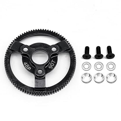 90T 48P Hardened Steel Spur Gear for Traxxas Slash Stampede Rustler 2WD - size: 48P-Spur Gear-90T