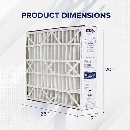 Trion 255649-102 Air Bear 20 x 25 x 5 Inch MERV 8 High Performance Air Purifier Filter Replacement for Air Bear Supreme, Right Angle, and Cub Air Cleaner Purification Systems (3 Pack)
