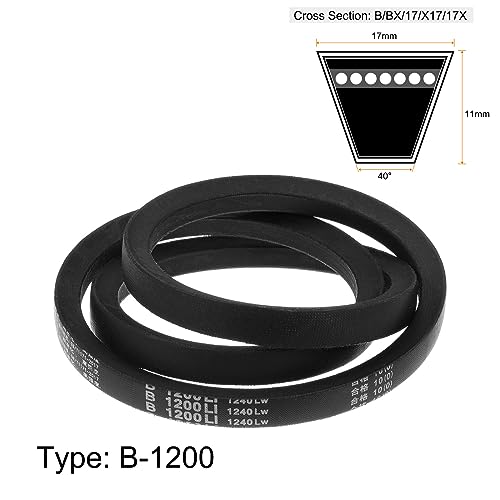 HARFINGTON B-1200Li V-Belts Drive Belt 1200mm Inner Girth B Section Rubber for Power Transmission - size: 1200mm