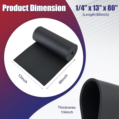 NYXOVA Neoprene Sponge Foam Sheet Roll 1/4" x 13" x 80" - size: 1/4" x 13" x 80"