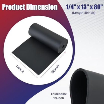 NYXOVA Neoprene Sponge Foam Sheet Roll 1/4" x 13" x 80" - size: 1/4" x 13" x 80"