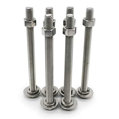 Bolt Fullerkreg 5/16-18x5 Stainless Steel Hex Head Screws Bolts - size: (5 Sets) 5/16x5"