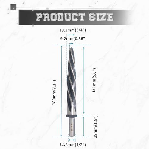 3/4" Durable Reamer Drill Bit M2 HSS - size: 3/4"