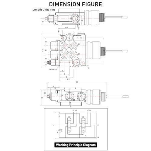 Hydraulic Control Valve with Joystick, 2 Spool 11GPM Hydraulic Directional Valve for Log Splitters, Tractors Loaders - size: 11GPM 2 Spool 1 Joystick