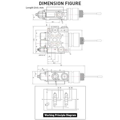 Hydraulic Control Valve with Joystick, 2 Spool 11GPM Hydraulic Directional Valve for Log Splitters, Tractors Loaders - size: 11GPM 2 Spool 1 Joystick