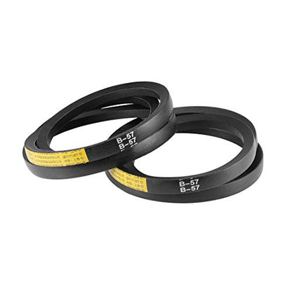 uxcell B57 V-Belts 57" Pitch Length, B-Section Rubber Drive Belt 2pcs - size: 57"