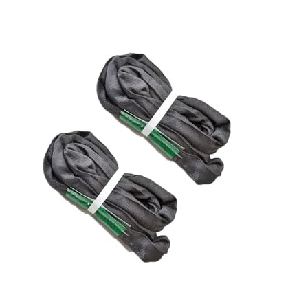Black Spanset Round Slings 2-Pack 5300lb for Aerial Hoop Rigging polyeste sling for Yoga Hammock Aerial Silks Wrap Over Tree Limbs or Beams - size: 0.75 M/ 2'5" FT