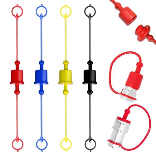 1/2" Hydraulic Fitting Caps and Plugs 8PCS Hydraulic Dust Caps - size: 1/2