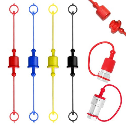 1/2" Hydraulic Fitting Caps and Plugs 8PCS Hydraulic Dust Caps - size: 1/2