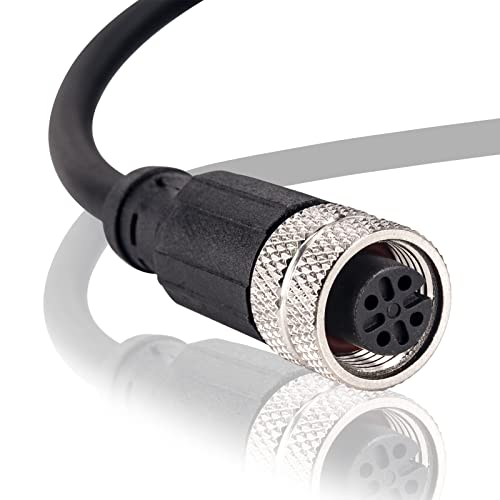 M12 4-Pin Aviation Sensor Cable 2M/6.6ft IP67 Waterproof - color: Female,Straight, size: 4 Pin