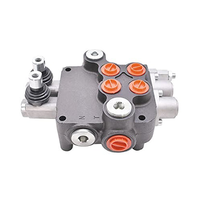 waltyotur Hydraulic Directional Control Valve, 2 Spool 21 GPM, Cast Iron Body, SAE Ports, 3600 PSI Double Acting Valve for Small Tractors, Log Splitters