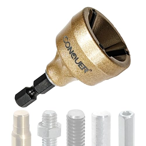 CONQUER Deburring External Chamfer Tool, Tungsten Blade, Fits 1/8"-3/4" - size: PREMIUM TUNGSTEN Blade 1/8"-3/4"(3mm-19mm)