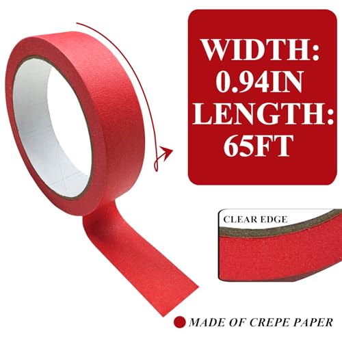 Colored Painters Tape, Premium Masking Tape, Multi-Surface Paint Tape, Removes Easily, Colorful Craft Paper Tape for Wall Painting Art Scrapbook Supplies (0.94 Inch Wide, 198yd =0.94IN*22yd*9) - size: 9rolls, 0.94in x 22yds, Colored