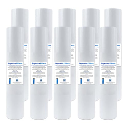 20 Micron Sediment Filter 20x4.5 Whole House Polypropylene 10-Pk - size: 10 Count