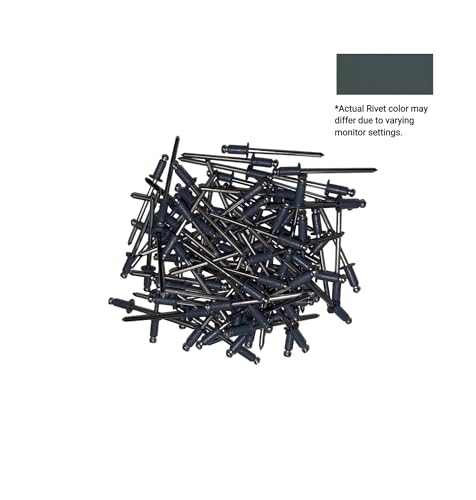 Eagle 1 Blind Pop Rivets (250 count) #43 Stainless Steel and #44 Aluminum Rivets, Multiple Colors, Free 1/8" Drill Bit wih Order, Quantity Discounts Available (#43 Stainless Steel, Charcoal Gray) - color: Charcoal Gray, size: #43 Stainless Steel