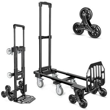 KEDSUM 3-in-1 Stair Climbing Dolly, 660LB Hand Truck with 10 Wheels - size: 660LBS-10 Wheels