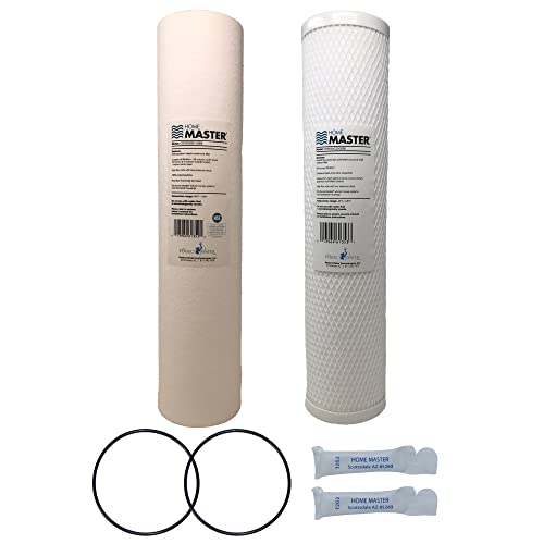 Home Master Whole House 4-Layer Sediment 25 Down to 1 Micron, Radial Flow GAC Carbon, 2 orings & Grease, 20gpm, Replacement Filter Set CsetBB2SmgC 20x4.5 - color: Replacement Filter Set CsetBB2SmgC