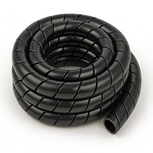 Electriduct 1.25" Heavy Duty Spiral Wrap Hose Protector - 10 Feet - Black - color: Black, size: 1.25 Inch