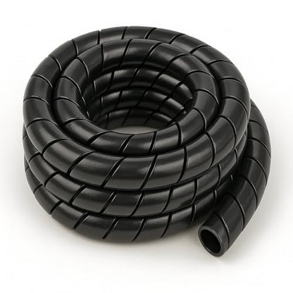 Electriduct 5/8" Heavy Duty Spiral Wrap Hose Protector - 10 Feet - Black - color: Black, size: 0.64 Inch