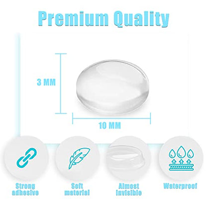 LOMIMOS 200pcs Cabinet Door Bumper,Soft Self Adhesive Clear Sound Dampening Rubber Pad Stopper Protector for Wall Furniture Drawer(Hemispherical) - size: 200pcs