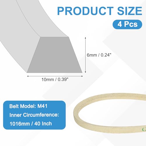 uxcell 4Pcs M41 Industrial Sewing Machine Belt 41.5" Outer Girth Rubber - size: M41