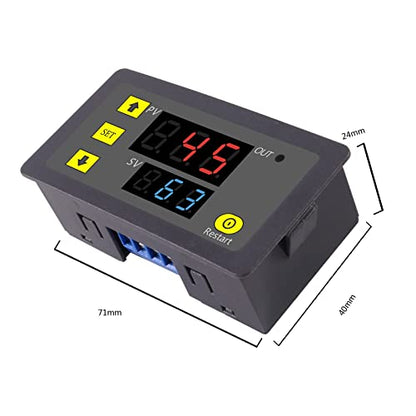 2Pcs Timer Delay Relay AC 110V 220V 10A 1500W Programmable LED Display Digital Cycle Timer Delay Switch Module - color: AC 110-220V