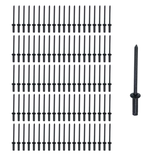 Antrader 1/8" x 3/8" Stainless Steel Blind Pop Rivets,Flange Rivets,100Pcs - color: All Black, size: 1/8" x 3/8"