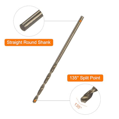 HARFINGTON 10pcs Cobalt Jobber Drill Bits 1.5mm / 0.059" M35 High Speed Steel HSS Twist Drilling Bit Tool for Stainless Steel Copper Wood Plastic and Other Hard Materials - size: 1.5mm