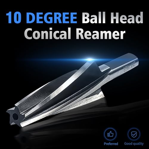 10 Degree Ball Joint Tapered Reamer, Tapered Ball Joint Reamer for 1-1/2" Per Foot Taper, for Fitting Ball Joints and Tie Rod Ends, Made of 6542 High-Speed Tool Steel (10 Degree) - size: 10 Degree