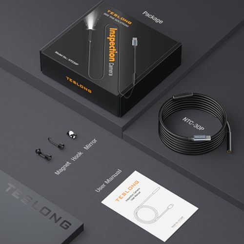 Teslong 10FT USB C Endoscope Camera for iPhone 15/16/17,Android Phone
