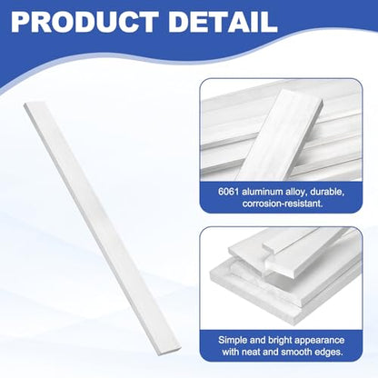 uxcell Square Aluminum Flat Bar with Gloves 0.24"x0.8"x12"/6x20x305mm 2Set - size: 0.24" x 0.8" x 12"/6 x 20 x 305mm