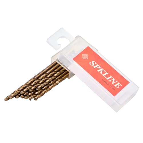 10 Pcs High Speed Steel 1/8 Inch Cobalt Drill Bit Set 3.2mm (1/8") Jobber Length Twist M35 Metal Drill Bit for Stainless Steel and Hard Metal Drill Bit Set - size: 1/8 In. (Pack of 10)