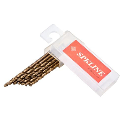 10 Pcs High Speed Steel 1/8 Inch Cobalt Drill Bit Set 3.2mm (1/8") Jobber Length Twist M35 Metal Drill Bit for Stainless Steel and Hard Metal Drill Bit Set - size: 1/8 In. (Pack of 10)
