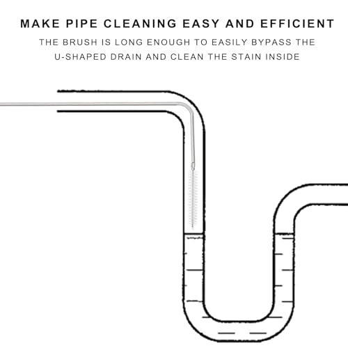 CiaraQ 11-Piece White Tube & Pipe Cleaning Brush Set - color: White+white, size: 8.0 Inch & 60 Inch