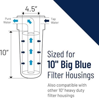 Pentair Pentek GAC-BB Big Blue Whole House Carbon Water Filter - size: Pack of 2, style: 10" x 4.5"