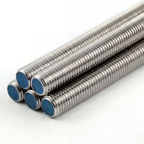 Chenango Supply 1/4-20 x 3, 304 Stainless Steel Fully Threaded Rod - size: 1/4-20 x 3ft (5 Pack)