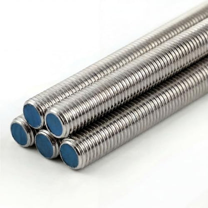 Chenango Supply 1/4-20 x 3, 304 Stainless Steel Fully Threaded Rod - size: 1/4-20 x 3ft (5 Pack)