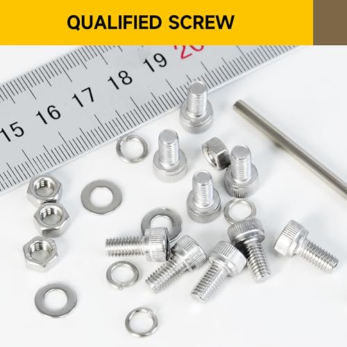 Mywish (100Sets) M3 Screw Kit, M3 x 30mm Socket Head Cap Screws Bolts, 304 Stainless Steel Allen Socket Hex Drive Bolts, Bright Finish M3 Screws with Nuts and Washers & Hex Spanner - size: M3 x 30mm