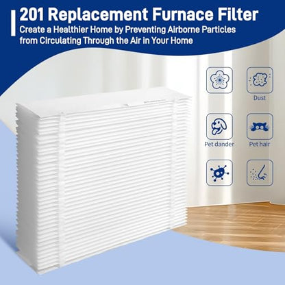 2-Pack 201 Replacement Furnace Filter Compatible with Aprilaire Space-Gard 2200,2250 Whole-House Air Purifier and X0445,MERV-10, 20x25x6 Air Filter - size: 2 Pack