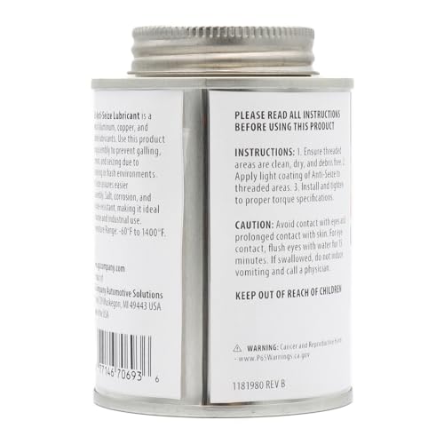 AGS Automotive Solutions Brush Top Can Thread-Magic Anti-Seize Lubricant for Bolts and Screws, 8 Ounces - size: 8oz