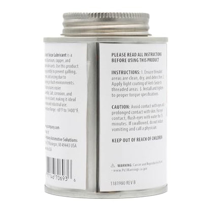 AGS Automotive Solutions Brush Top Can Thread-Magic Anti-Seize Lubricant for Bolts and Screws, 8 Ounces - size: 8oz