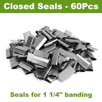 U.S. Solid Steel Strapping Kit Tool Set Pallet Packaging Strapping Banding Kit for 1.25" (32mm) Steel Strapping - Tensioner, Sealer, Cutter for Steel Metal Banding - style: 1.25" Steel Strapping Machine