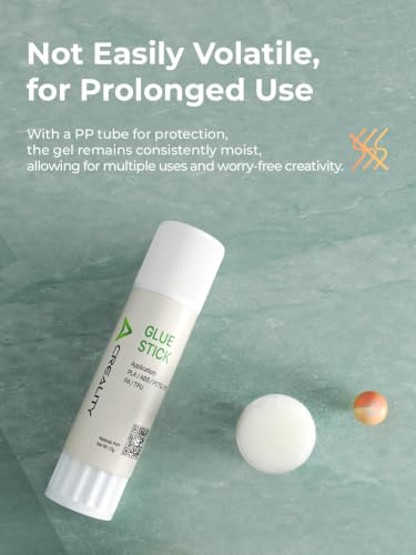 Creality 3D Printer Glue Sticks for Hot Bed, PVP Solid Adhesive Anti-Warping for PLA/ABS/PETG/PC/PA/TPU – Water Washable, No Residue, Strong Bed Adhesion - style: Glue Stick
