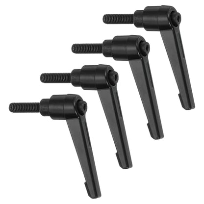 uxcell 4Pcs M6 x 20mm Adjustable Knobs Handle Male Thread Push Button Ratchet Quick Release Locking Rotating Bolt for Lathe Machinery, Black - size: M6 x 20mm