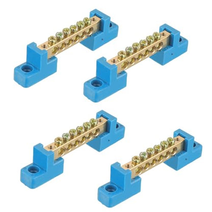 4PCS Grounding Bus Bar 6 Positions - size: 6 Positions-4Pcs