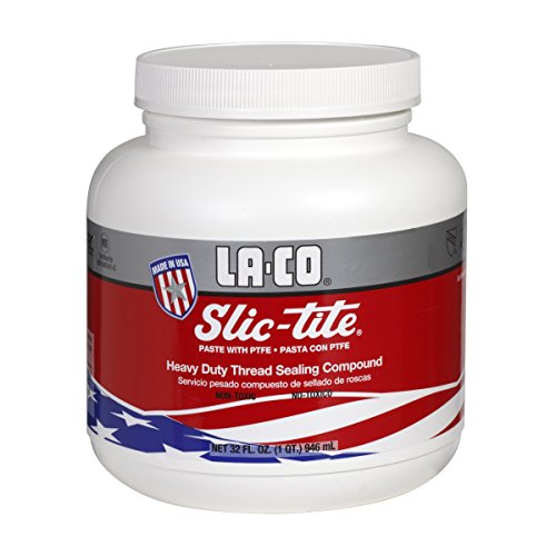 LA-CO 42013 Slic-Tite Premium Thread Sealant Paste with PTFE, -50 to 500 Degree F Temperature, 1 qt - size: 1 Quart